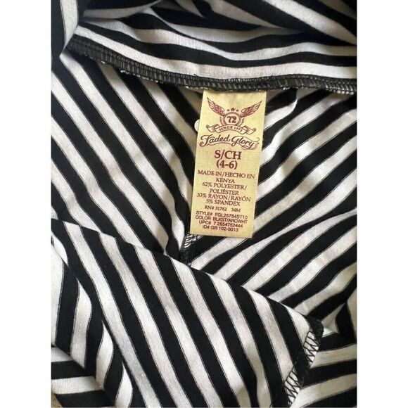 Faded Glory Skirt Black/White Striped Jersey Size S - Picture 5 of 5